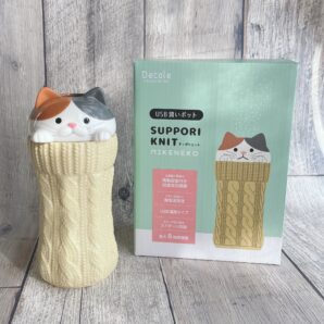 加湿器｜潤いポット すっぽりニット 三毛猫