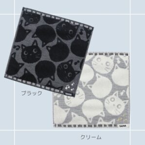 タオルハンカチ｜モノたま ハンドタオル猫雑貨 猫柄 猫グッズ 無撚糸 ふわふわ プレゼント プチギフト 贈り物