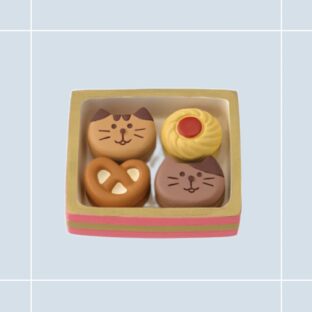 concombre｜コンコンブル｜ねこねこクッキーBOX decore デコレ バレンタイン ねこ雑貨 ネコモチーフ かわいい フィギュア インテリア ミニチュア オブジェ まったり 癒し 置き物