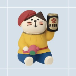 concombre｜コンコンブル｜乾杯大黒猫 decore デコレ バレンタイン ねこ雑貨 ネコモチーフ かわいい フィギュア インテリア ミニチュア オブジェ まったり 癒し 置き物