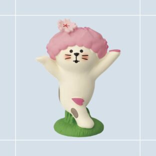 concombre｜コンコンブル｜桜おどり猫 decore デコレ バレンタイン ねこ雑貨 ネコモチーフ かわいい フィギュア インテリア ミニチュア オブジェ まったり 癒し 置き物