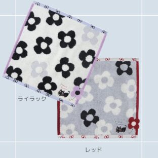 タオルハンカチ|花たま ハンドタオル 猫雑貨 猫柄 猫グッズ 無撚糸 かわいい ふわふわ プレゼント プチギフト 贈り物