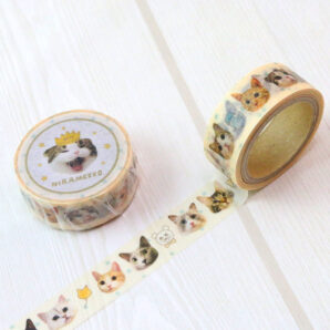 ねこマステ｜マスキングテープ てんてん 猫 ねこ柄 猫雑貨 ねこモチーフ かわいい 文具 手帳デコ