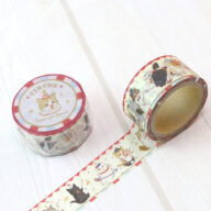 ねこマステ｜マスキングテープ サーカス 猫 ねこ柄 猫雑貨 ねこモチーフ かわいい 文具 手帳デコ