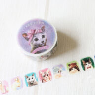 ねこマステ｜マスキングテープ シャレ猫 猫 ねこ柄 猫雑貨 ねこモチーフ かわいい 文具 手帳デコ